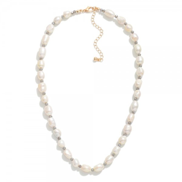 Pearl Beaded Necklace

- Approximately 15" L
- Extender 2" L