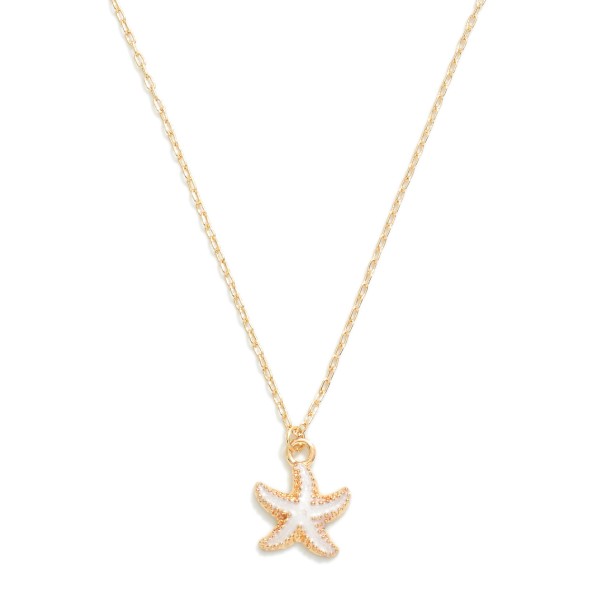 Wholesale chain Link Necklace Starfish Pendant L Extender L