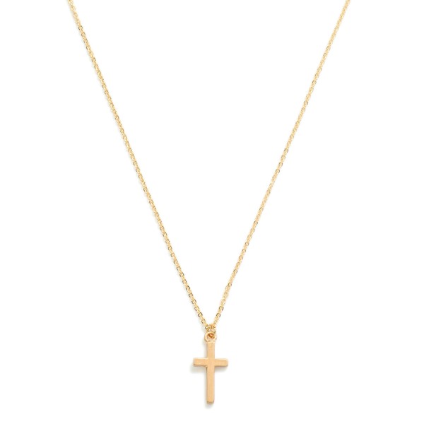 Dainty Chain Link Necklace Featuring Cross Pendant

- Approximately 16" L
- Extender 3" L