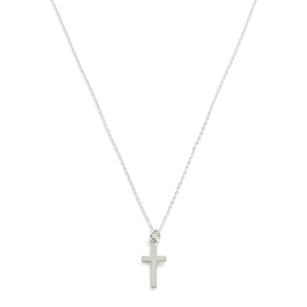 Dainty Chain Link Necklace Featuring Cross Pendant

- Approximately 16" L
- Extender 3" L