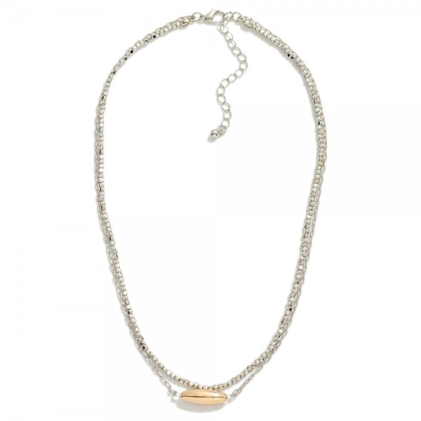 Wholesale layered Chain Link Beaded Necklace L Extender L