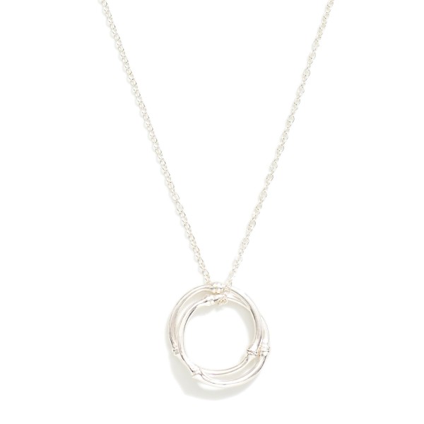 Wholesale chain Link Necklace Metal Linked Bamboo Hoops Pendants L Extender L