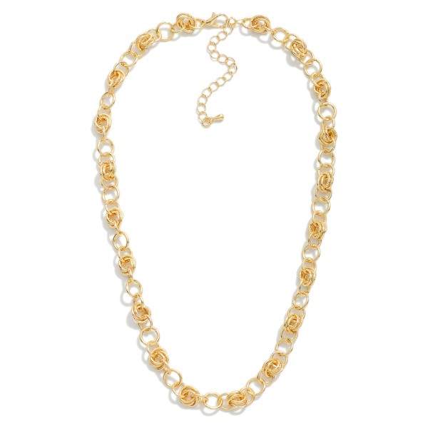 Wholesale knotted Hoop Chain Link Necklace L Extender L
