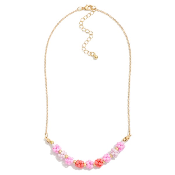 Wholesale chain Link Necklace Seed Bead Detail L Extender L