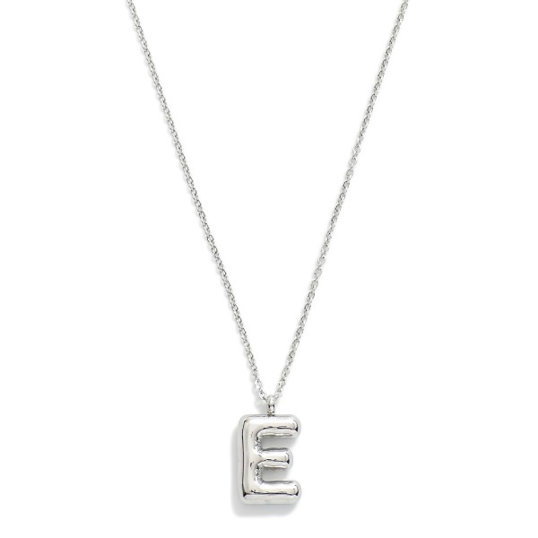 Stainless Steel Dainty Chain Link Necklace Featuring Bubble Balloon Initial Pendant

- Approximately 16" L (no extender)

* Stainless Steel is Hypoallergenic, Waterproof, Fade-resistant and Tarnish-Resistant