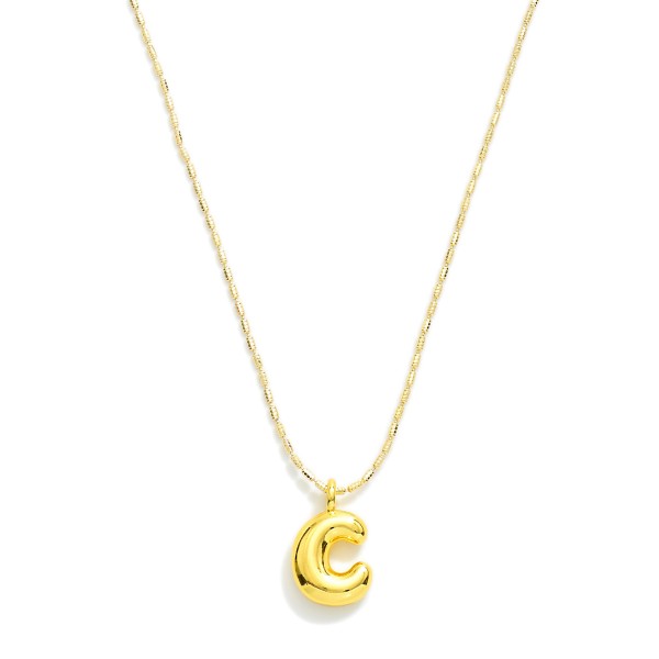 Wholesale ball Chain Necklace Bubble Balloon Initial Pendant L Extender L