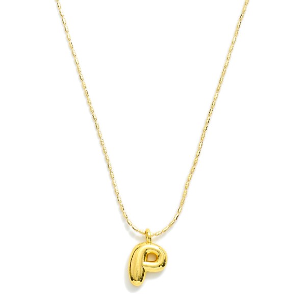 Wholesale ball Chain Necklace Bubble Balloon Initial Pendant L Extender L