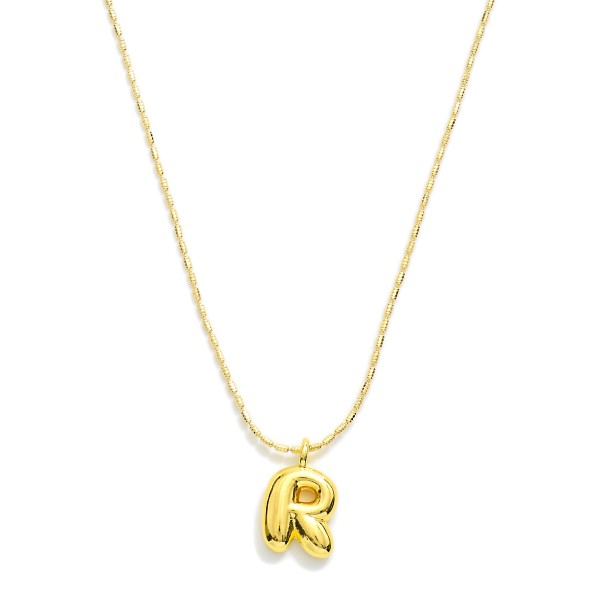 Wholesale ball Chain Necklace Bubble Balloon Initial Pendant L Extender L