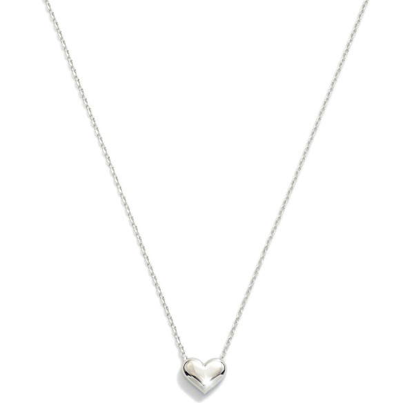 Gold Dipped Dainty Chain Link Necklace Featuring Heart Pendant 

- Approximately 16" L
- Extender 2" L
