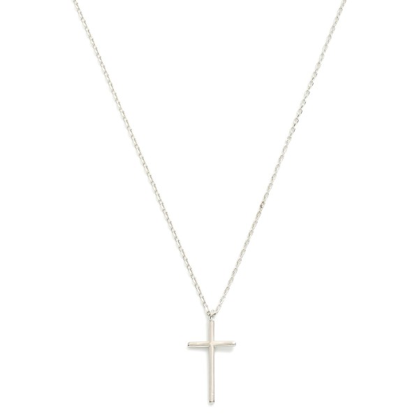 Wholesale dainty Gold Dipped Chain Link Necklace Cross Pendant White Yellow Gold