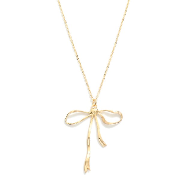 Wholesale chain Link Necklace Metal Bow Pendant L Extender L