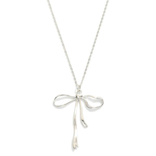 Wholesale chain Link Necklace Metal Bow Pendant L Extender L