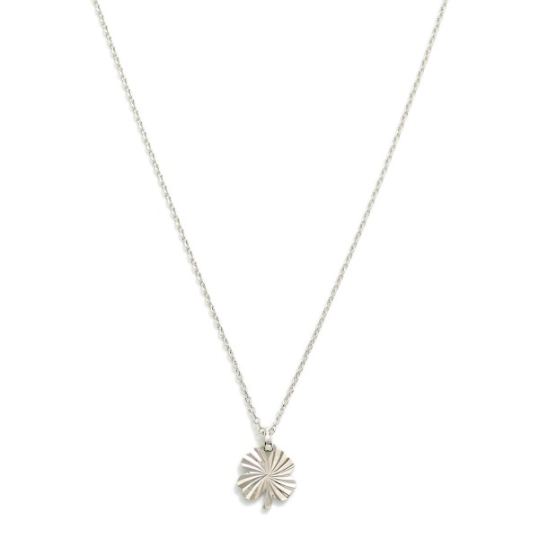 Wholesale dainty Gold Dipped Chain Link Necklace Clover Pendant Gold Dipped Made