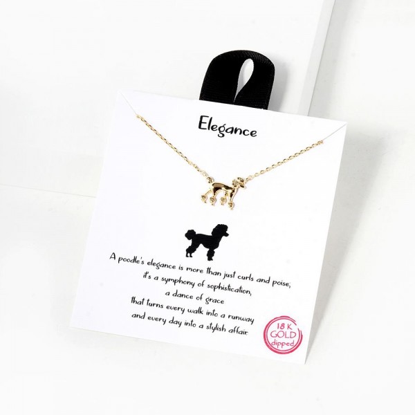Wholesale dainty Chain Link Necklace Poodle Pendant L Extender L Hypoallergenic