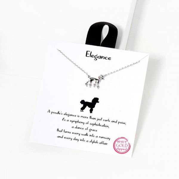 Wholesale dainty Chain Link Necklace Poodle Pendant L Extender L Hypoallergenic