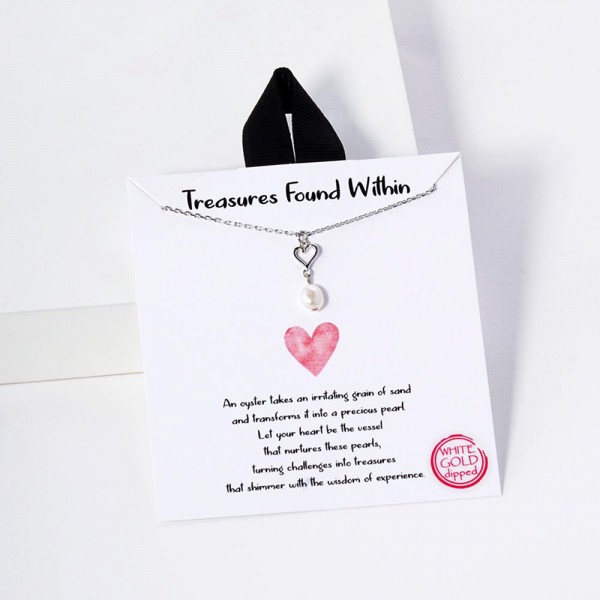 Wholesale dainty Chain Link Necklace Pearl Charm Pendant L Extender L Hypoallerg