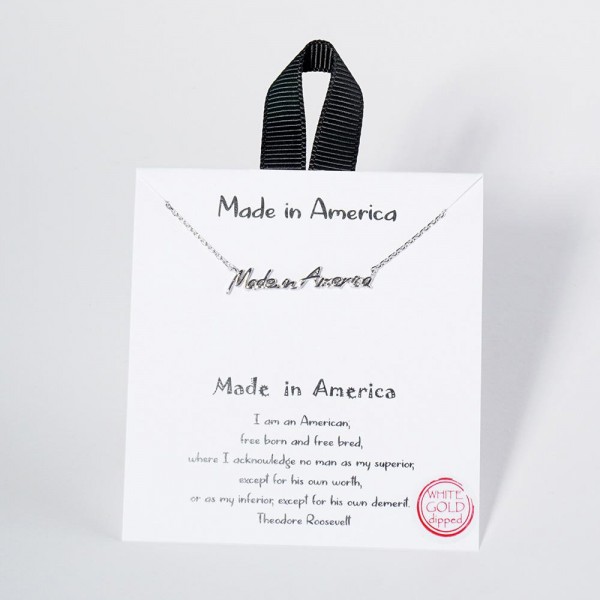 Wholesale dainty Chain Link Necklace Made America Pendant L Extender L Hypoaller