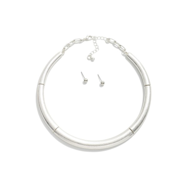Wholesale metal Cuff Necklace Metal Ball Stud Earrings Included Extender L