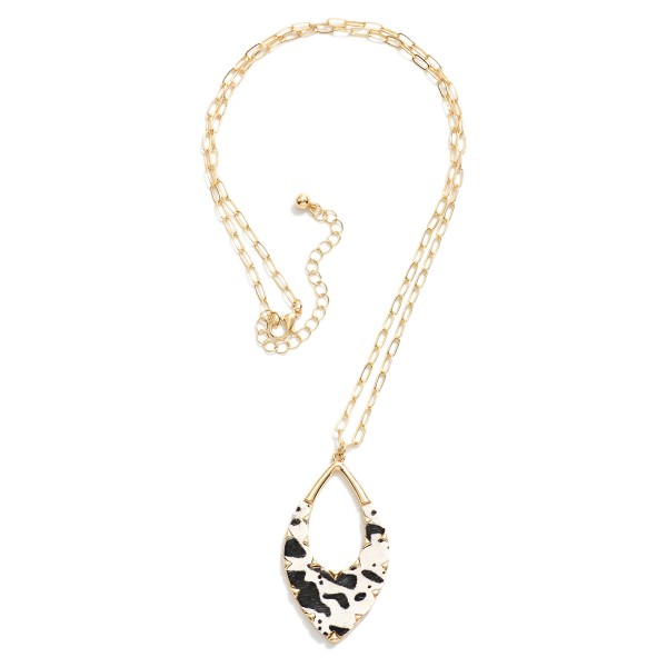 Wholesale paperclip Chain Link Necklace Animal Print Cross Pendant L Extender L