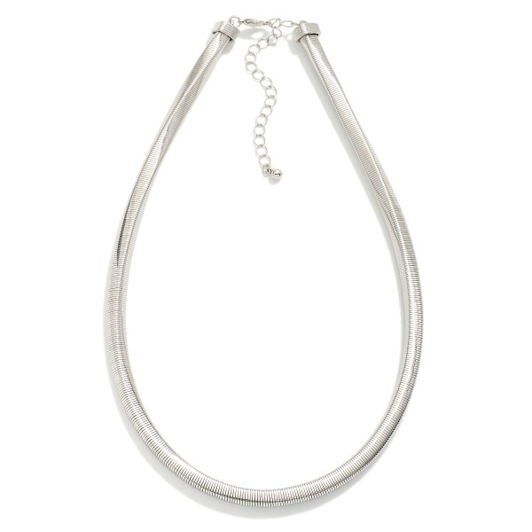 Wholesale metal Square Omega Chain Stretch Necklace L Extender L