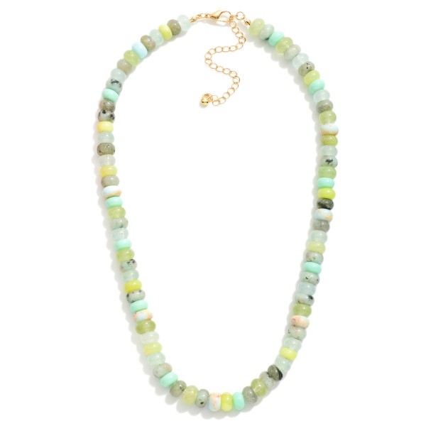 Wholesale multi Colored Stone Necklace L Extender L