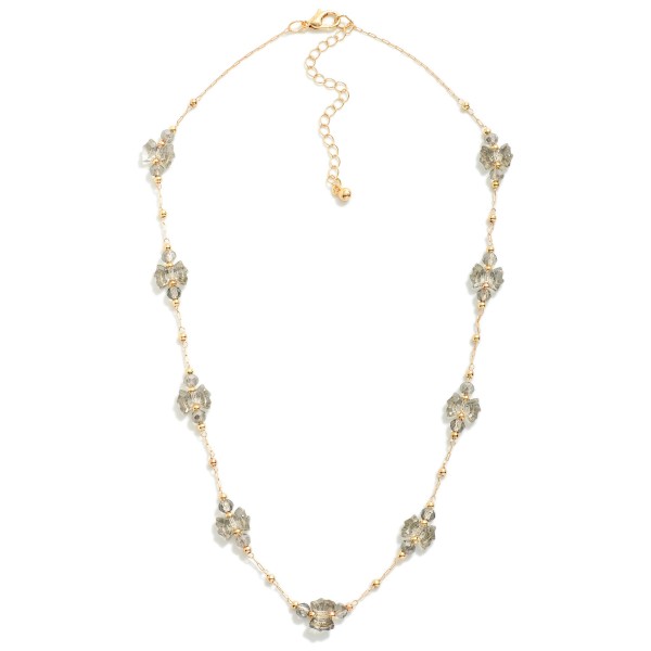 Wholesale peanut Chain Link Necklace Bow Bead Stations L Extender L