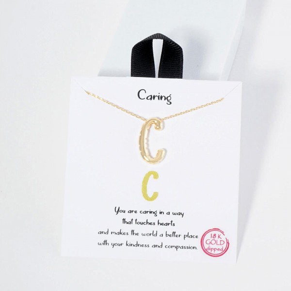 Wholesale dainty Chain Link Necklace Metal Bubble Initial Pendant Gold Dipped Hy