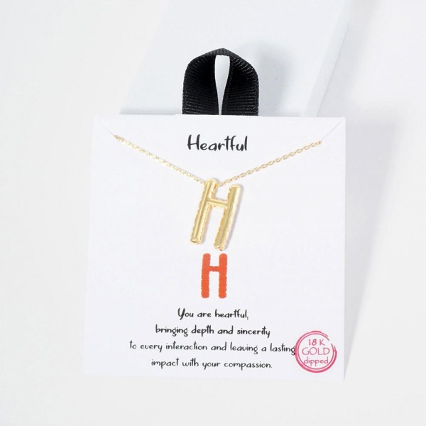 Wholesale dainty Chain Link Necklace Metal Bubble Initial Pendant Gold Dipped Hy