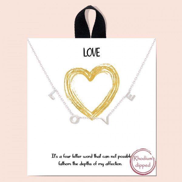 Wholesale dainty Chain Link Necklace LOVE Stations Gold Dipped Hypoallergenic Br