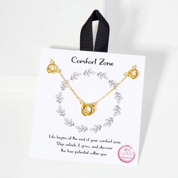 Wholesale dainty Chain Link Necklace Three Love Knots Cubic Zirconia Accents L E