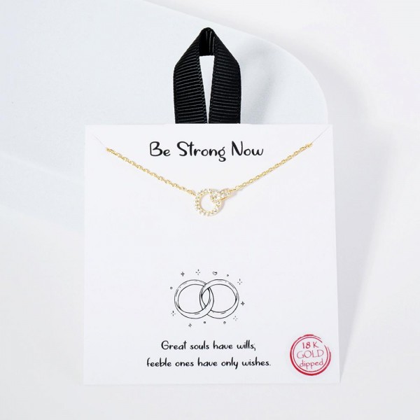 Wholesale dainty Chain Link Necklace Linked Cubic Zirconia Hoops Gold Dipped Hyp