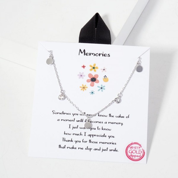 Wholesale dainty Chain Link Necklace Round Cubic Zirconia Metal Charms L Extende