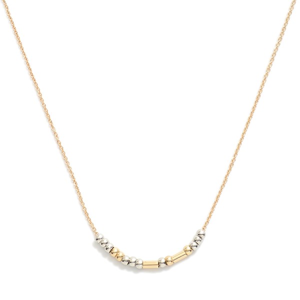 Wholesale dainty Chain Link Necklace International Morse Code Beads L Extender L