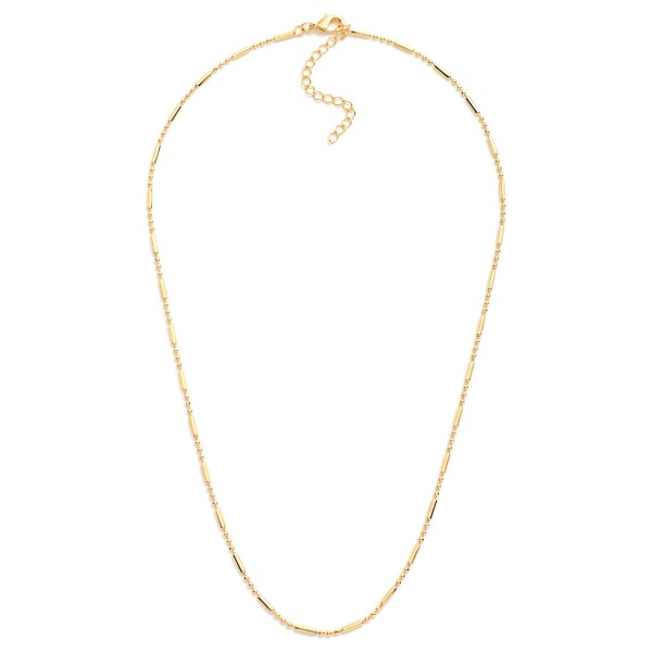 Wholesale ball Chain Bracelet Metal Tube Beads L Extender L k Gold Hypoallergeni