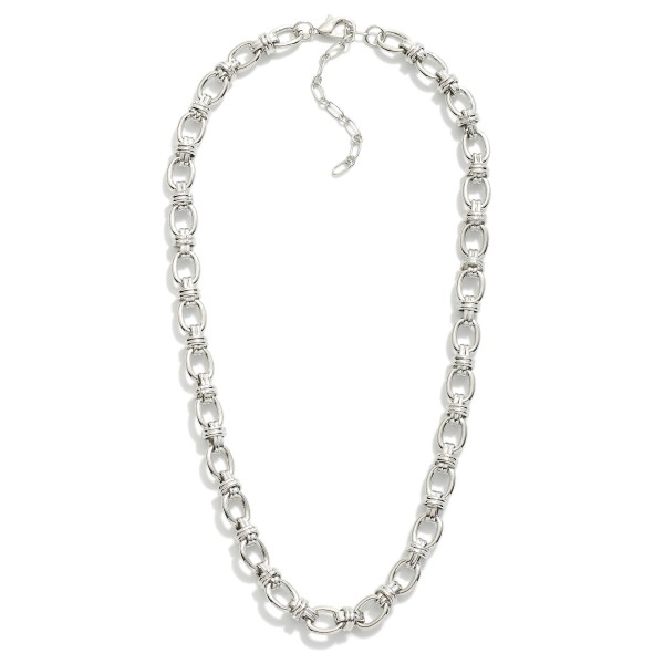 Wholesale chain Link Necklace Horizontal Link Details L Extender L