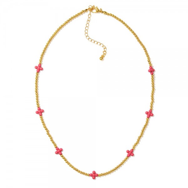 Wholesale metal Beaded Necklace Bubble Criss Cross Stations L Extender L