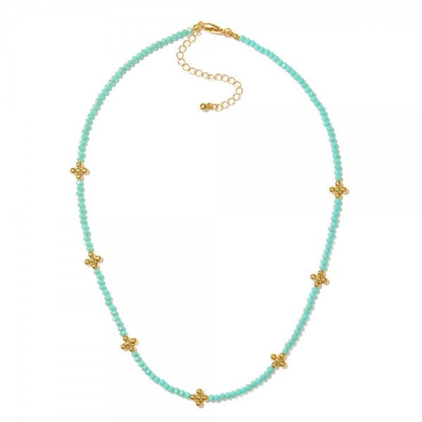 Wholesale faceted Bead Beaded Necklace Bubble Criss Cross Stations L Extender L