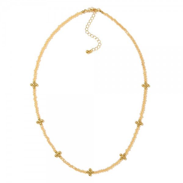 Wholesale faceted Bead Beaded Necklace Bubble Criss Cross Stations L Extender L
