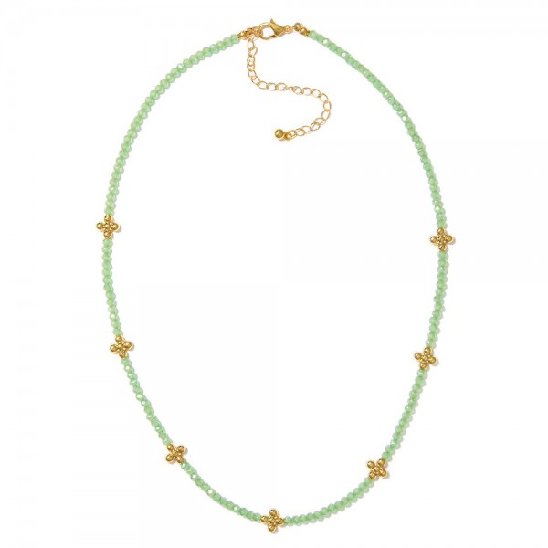 Wholesale faceted Bead Beaded Necklace Bubble Criss Cross Stations L Extender L