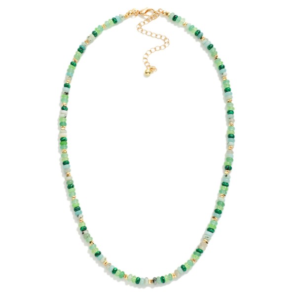 Wholesale beaded Stone Candy Necklace Metal Accents L Extender L