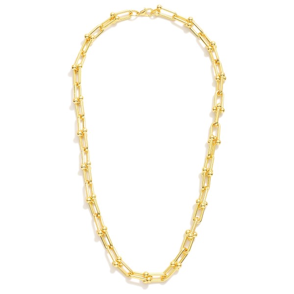 Wholesale gold Dipped U Chain Link Necklace L