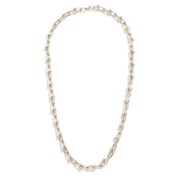 Wholesale gold Dipped Small U Chain Link Necklace L