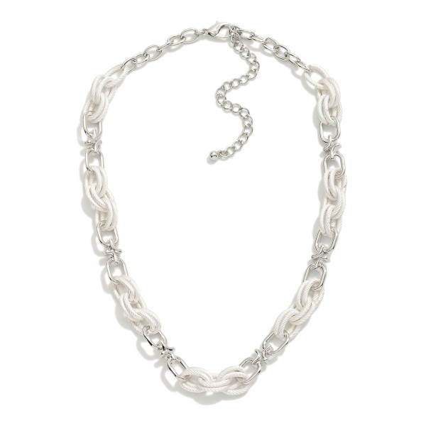 Wholesale twisted Metal Double Link Chain Necklace L Extender L