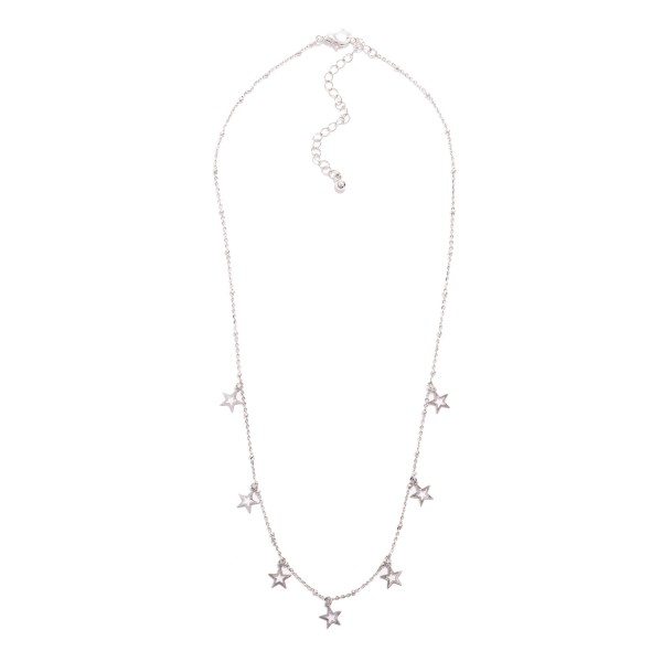 Wholesale chain Link Charm Necklace Metal Hollow Star Charms L Extender L