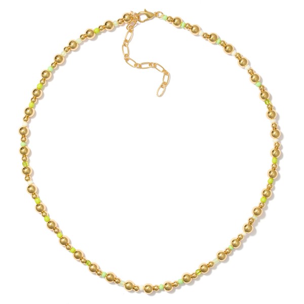 Wholesale metal Beaded Necklace Seed Bead Details L Extender L