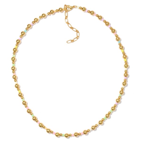 Wholesale metal Beaded Necklace Seed Bead Details L Extender L
