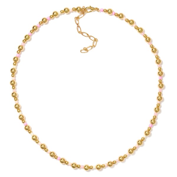 Wholesale metal Beaded Necklace Seed Bead Details L Extender L