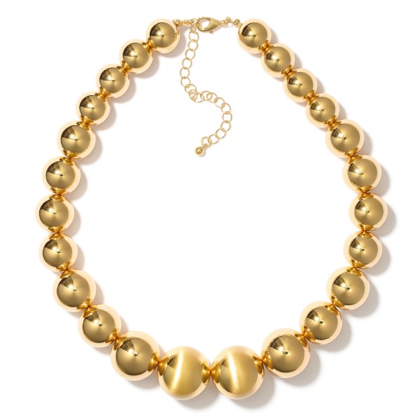 Wholesale chunk Metal Beaded Necklace L Extender L