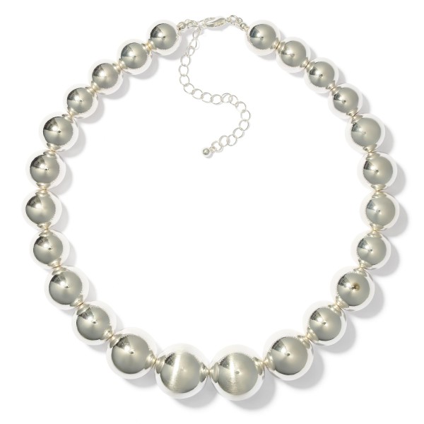 Wholesale chunk Metal Beaded Necklace L Extender L