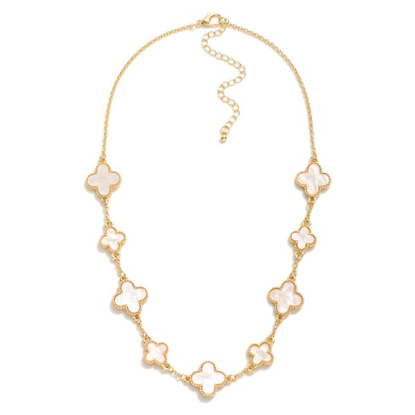 Wholesale chain Link Necklace Acetate Clover Stations L Extender L
